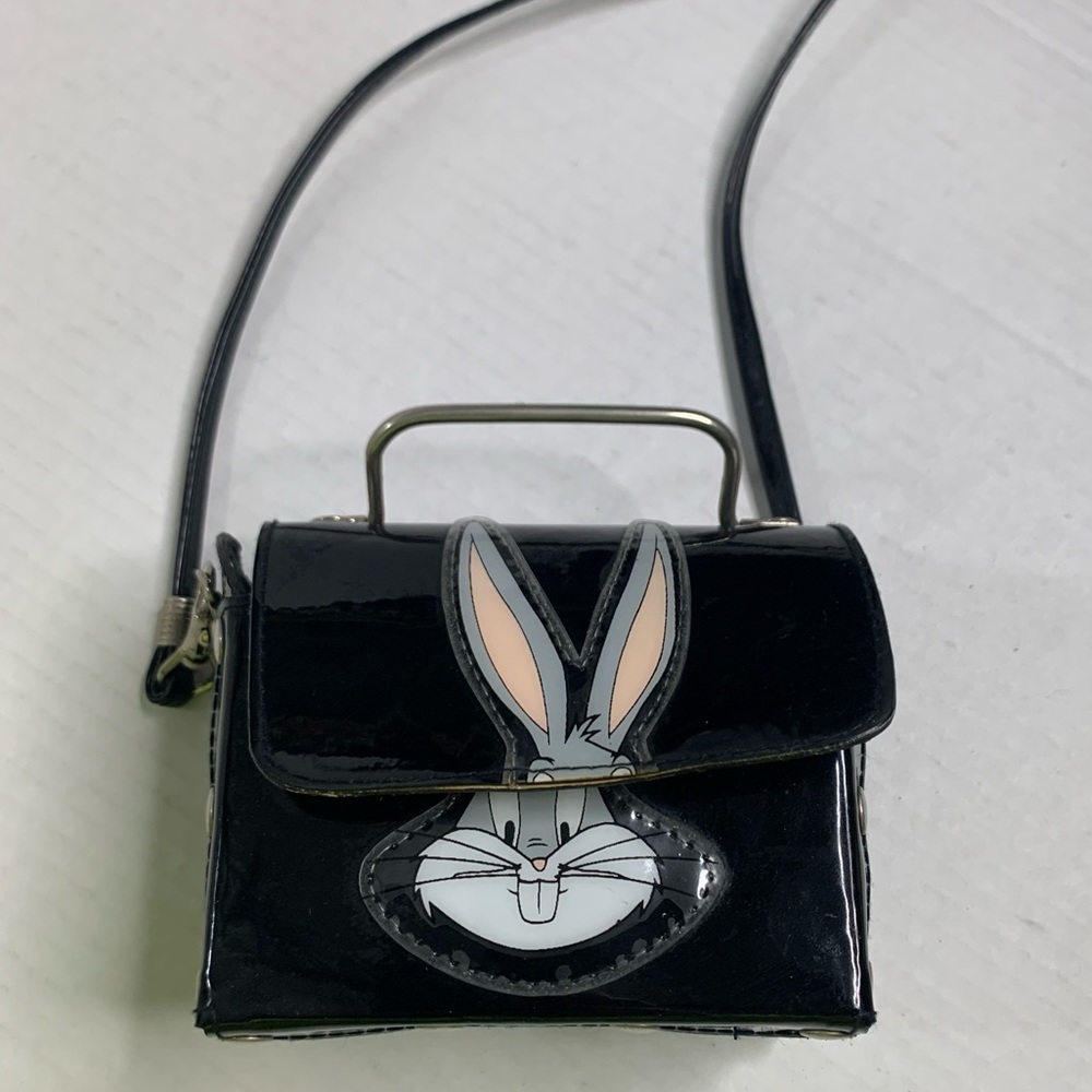 Vintage Black Mini Bag with Bugs Bunny Detail